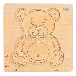 Пазл-вкладыш "Мишка"