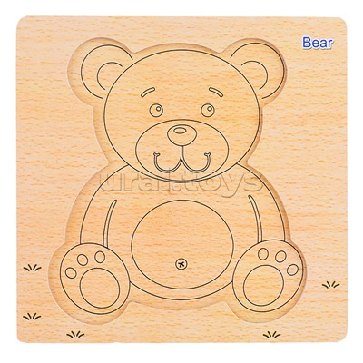 Пазл-вкладыш "Мишка"