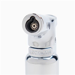 Зажигалка газовая «Горелка», пьезо, 6.8×4.5 см, цвет серебро