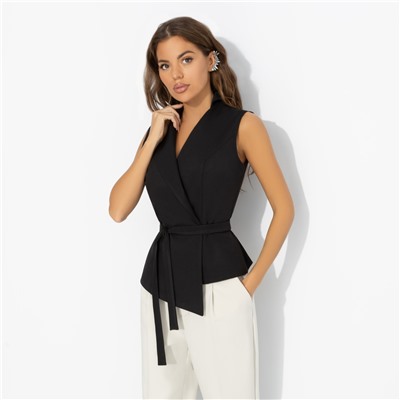 Жилет приталенный, Заслужить премию (черный)