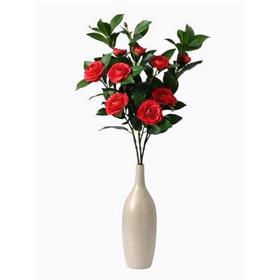 Цветы искусственные «Камелия», h=85 см, красные