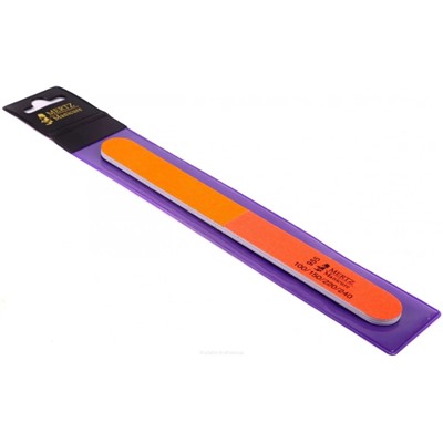 Mertz Пилка для ногтей прямая 955, 100/150/220/240 грит, розово-оранжевый 5587