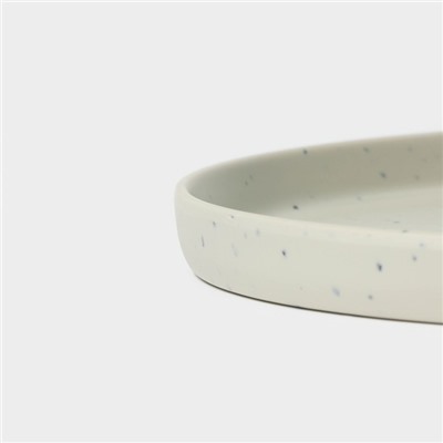 Блюдо «Мрамор», d=20.5 см, пластик, серое