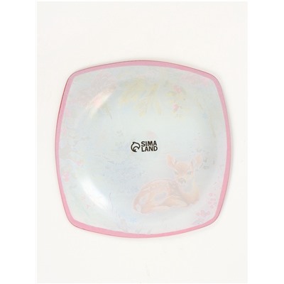 Тарелка новогодняя плоская «Лесная сказка», 20×20 см