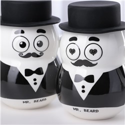 Кружка с силиконовой крышкой «Джентльмен», 380 мл, керамика, рисунок МИКС