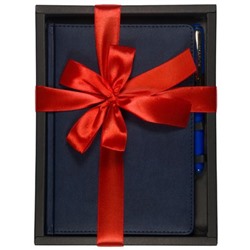 Подарочный набор Ежедневник недатированный А5+ 272 стр. "CLASSIC" (ТЕМНО-СИНИЙ)+ ручка 3-689/06-2 Bruno Visconti