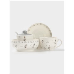 Подставка под чайный пакетик Доляна «Гуси», доломит, 12×9×1.5 см, белая