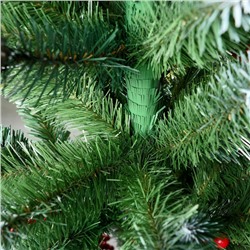 Искусственная ёлка с ягодами и инеем «Принцесса», 180 см, ПВХ ветки отгибаются