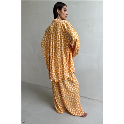 Костюм женский  SET065/05/Желтый, белый