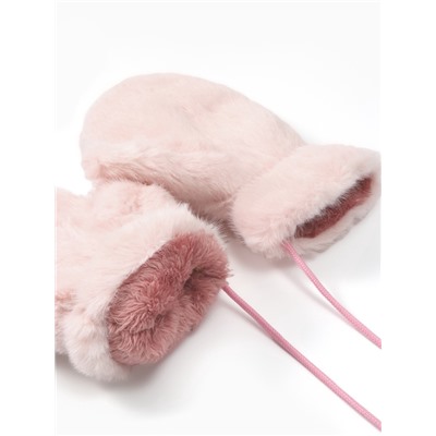 Варежки подростковые MINAKU, пушистые, 20 см, розовые