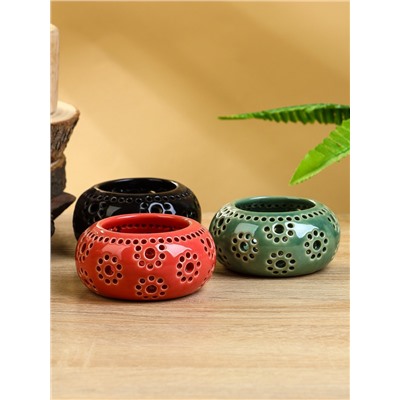 Подсвечник, 8.5×8.5×4 см, керамика, МИКС