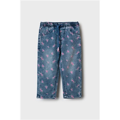 Брюки детские текстильные джинсовые для девочек PLAYTODAY, 1243840