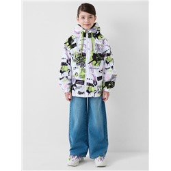 Куртка текстильная с полиуретановым покрытием для девочек (ветровка)