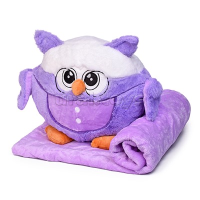 Мягкая игрушка "Сова" с пледом (110х150)
