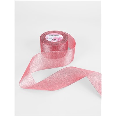 Лента парчовая, 50 мм, 23±1 м, красная №039