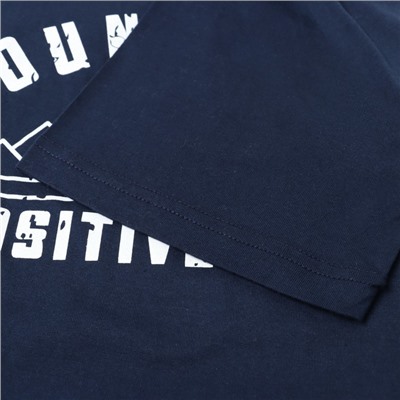 Футболка мужская с принтом, цвет тёмно-синий, размер 56