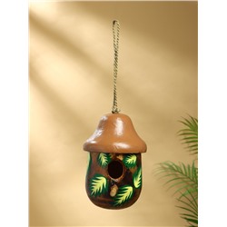 Подвесной декор «Скворечник-грибок», 22×15×15 см, дерево, коричневый