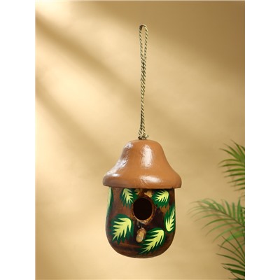 Подвесной декор «Скворечник-грибок», 22×15×15 см, дерево, коричневый