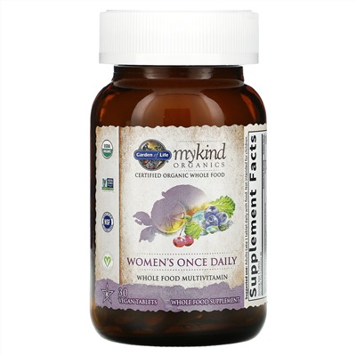 Garden of Life, MyKind Organics, Women's Once Daily Multivitamin, 30 Vegan Tablets