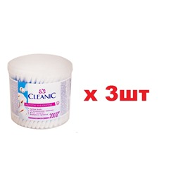 Cleanic Ватные палочки 200шт банка 3шт