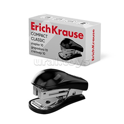Мини-степлер №10 Compact Classic до 15 листов, черный
