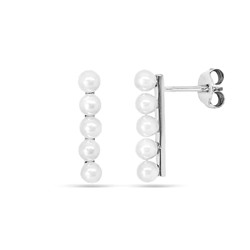 Серьги из серебра жемчуг swarovski, МЦВА245