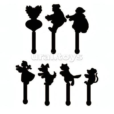 Игра настольная "ТеатрТеней" Театр на столе (5 сказок)