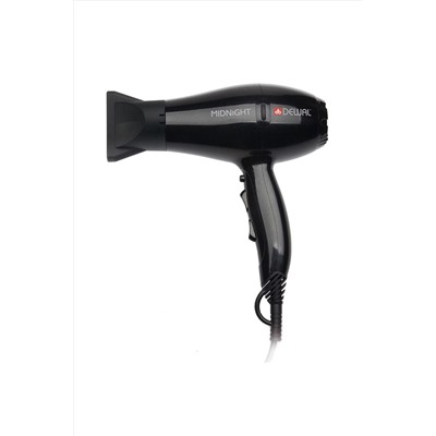 Dewal Профессиональный фен для волос / Midnight 03-107 Black, черный, 2000 Вт KRISTALLER, 1108217