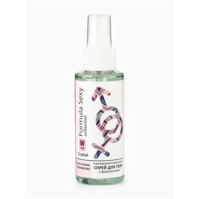 Мист парфюмированный спрей с феромонами для тела Formula Sexy Crystal W118, 100 мл (по мотивам Bright Crystal (Versace)