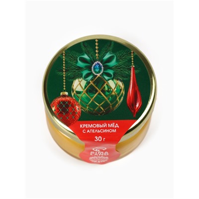 Подарочный набор новогодний «С новым годом»: крем-мёд 2 шт., мёд в стиках 4 шт.