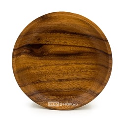Круглая тарелка акациевая Maruki, Япония, 150×150×25mm
