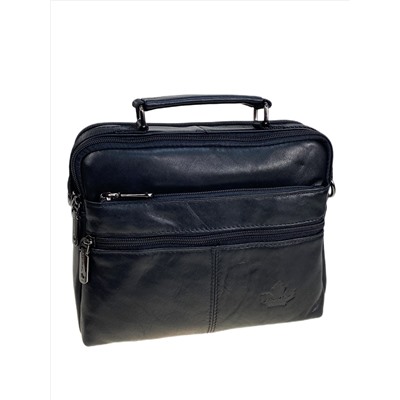 Сумка мужская из натуральной кожи, цвет черный