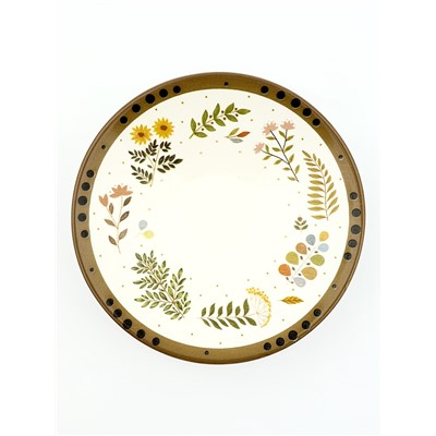 Тарелка керамическая глубокая «Флора», 20×5.5 см, Dolce Ceramo