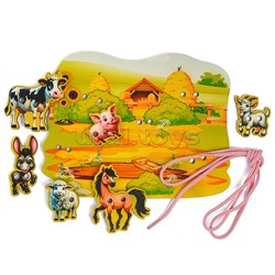 Шнуровка  "Животные на ферме"