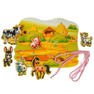 Шнуровка  "Животные на ферме"