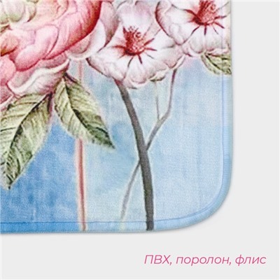 Коврики для ванной и туалета Доляна «Весна», 2 шт., 40×45 см, 45×75 см