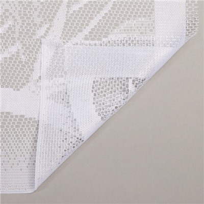 Тюль на кухню без шторной ленты 170×170 см, цвет белый, 100% полиэстер