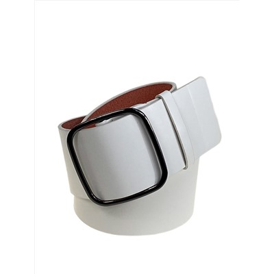 Ремень женский широкий из искусственной кожи, цвет белый