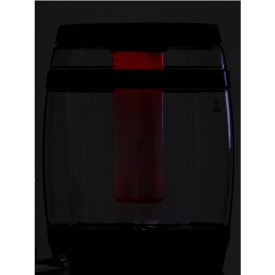 Пивной бочонок «Банный», колба 3 л, ёмкость для льда, подсветка, пластик, чёрный