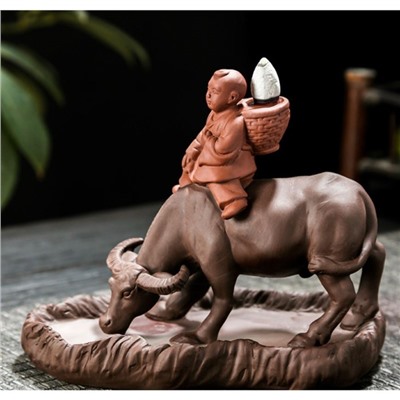 Подставка для благовоний "Крестьянин на буйволе" 16×10×14 см