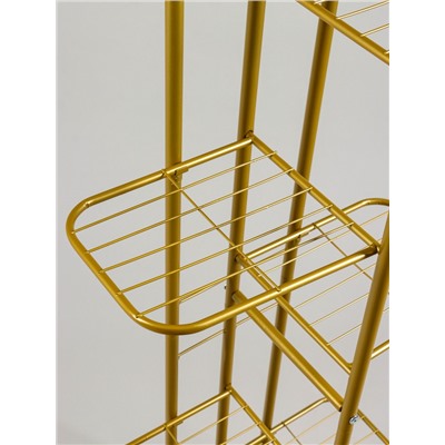 Подставка для цветов Greengo, 7 полок, 43×22×126 см, напольная, металл, цвет золотой