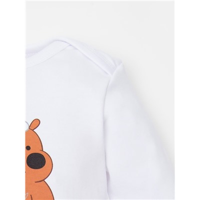 Боди с длинным рукавом Крошка Я «Пухляш», рост 86-92 см, цвет белый