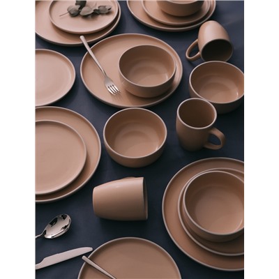 Салатник Доляна «Кремовое облако», 600 мл, d=15 см, керамика, кремовый