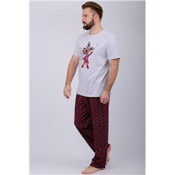 Пижама Приколось 3 (Светло-серый меланж)