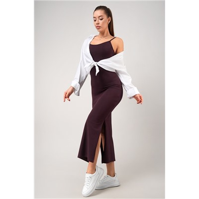 Женское платье-сарафан с разрезами Happyfox