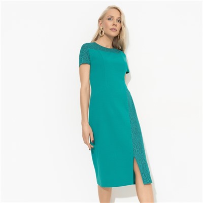 Платье-футляр из трикотажа, Шлейф юности (green)