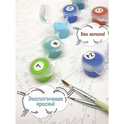 УЦЕНКА Картина по номерам. Панно Аниме. "Huginn & Muninn." 30x50 см. 07839