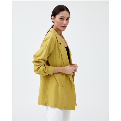 Жакет женский двубортный MIST р. 48, охра