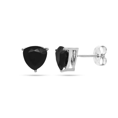 Серьги из серебра сапфир корунд, Карамель