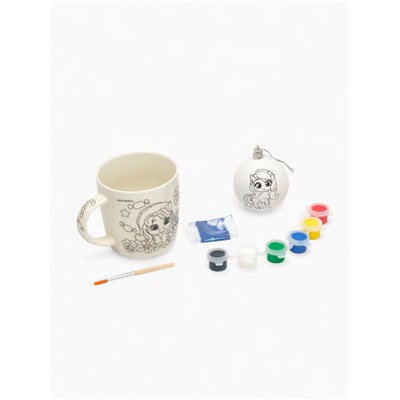 Роспись кружки и шара красками «Лошадки», 300 мл